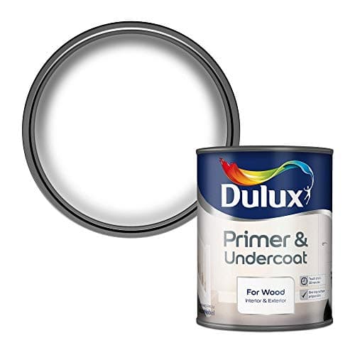 Image of Dulux Primer & Undercoat Paint For Wood - 750Ml, White