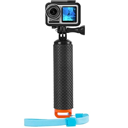 Image of Waterproof Floating Handle Grip Anti-Slip Floating Bobber Stick Floaty Handler Holder Mount with Lanyard for Go Pro Hero 11/10/9/8/7/6/5/4/3 Session DJI Osmo and Other Action Cameras