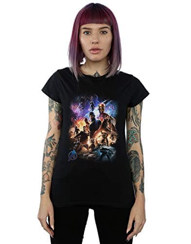 Image of Marvel Women's Avengers Endgame Character Montage T-Shirt Black XX-Large
