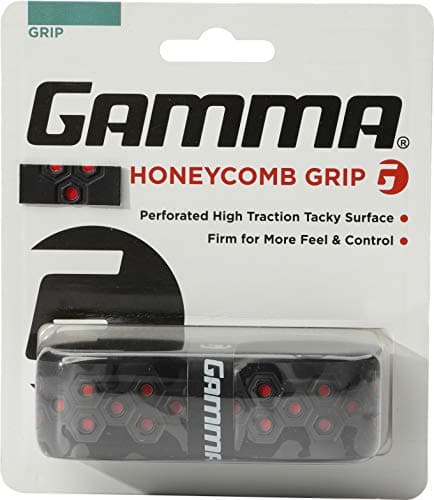 Image of Gamma Honeycomb Cushion Grip Pack of 1, Black, Red Overgrip, One Size