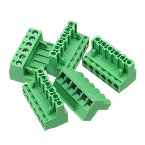 Image of sourcing map 5PCS 6-Pin PCB Mount Screw Terminal Block Connectors 5.08mm/0.2inch Pitch Circuit Board Connectors for Home Appliances, Industrial Projects