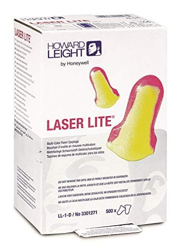 Image of 50 Pairs Howard Leight LL-1 Laser Lite Uncorded Ear Plugs in Polybag NRR 32 - Individually Packed in Pairs in Sealed Plastic Bag