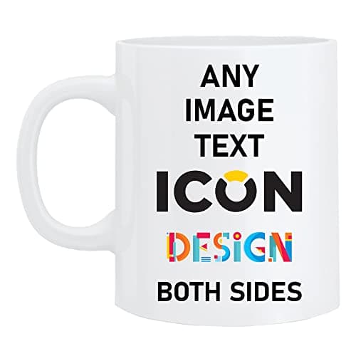 Image of Personalised Mug with Photo and Text | Customised Logo Design | Personalised Valentine Gift for Him or Her on Special Occasions Anniversary, Mother’s Day, Father’s Day, and Birthday