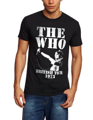 Image of Plastic Head Who The British Tour 1973 Men's T-Shirt Black Large