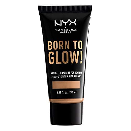Image of NYX Professional Make up Born To Glow Naturally Radiant Foundation, Long Lasting Glow for a 'Lit from within' Finish, Medium Coverage, Dewy or Radiant Finish, Neutral Buff
