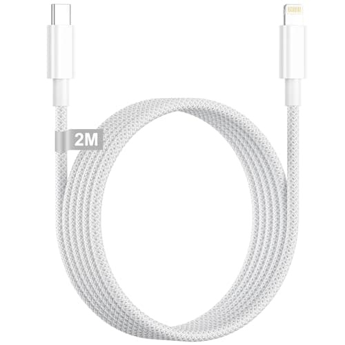 Image of USB C to Lightning Cable 2M, [Apple MFi Certified] iPhone Fast Charger Cable Nylon Braided Fast Charging USB C Lightning Cable Lead Wire for Apple iPhone 14/13/12/11/Pro Max/Pro/Plus/X/XS Max/8, iPad
