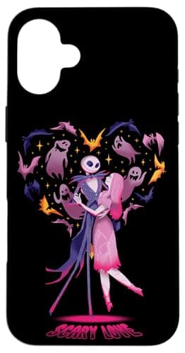 Image of Disney The Nightmare Before Christmas Jack Sally Scary Love Case for iPhone 16 Plus