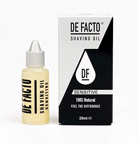 Image of DE FACTO Sensitive Shaving Oil - Natural Aloe Vera & Menthol Infused Pre-Shave Oil for Smooth, Comfortable Shaving, Suitable for Men & Sensitive Skin, 200 Shaves, 25ml