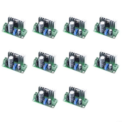 Image of NINMORTH LM317 Adjustable Voltage Regulator Module 10pcs, AC/DC to DC 1.25-30V Step-Down Converter Power Supply Board with 1000uF Filter Capacitor
