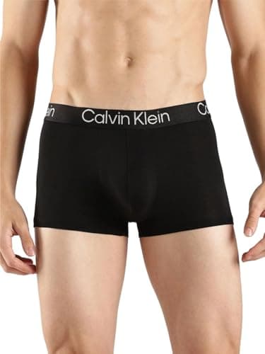 Image of Calvin Klein Men's Ultra Soft Modern Modal 3-Pack Trunk, 3 Black, Large