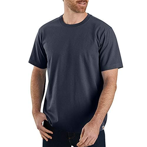 Image of Carhartt Men's Relaxed Fit Heavyweight Short-Sleeve T-Shirt, Navy, XL