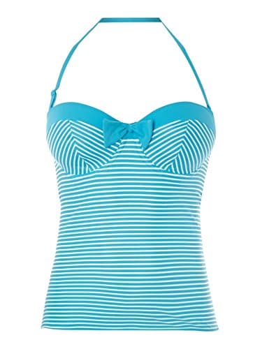 Image of Freya Swim Womens Tootsie Underwired Bandeau Tankini Top size 30F in Blue