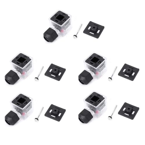 Image of 5PCs Hydraulic Solenoid Valve Coil Plug Waterproof Dustproof Transparent with Light(12V)