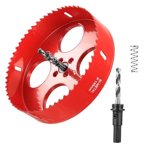 Image of RunXinDa145mm Bi-Metal Hole Saw – M42 HSS Heavy Duty Core Drill Bit with Hex Shank & Pilot Drill for Wood, Plastic, Drywall, Sheet Metal & Thin Steel(1pcs-145mm)