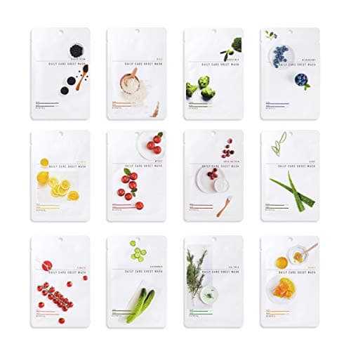 Image of EUNYUL [Pack of 12] Daily Care Face Sheet Mask Pack 12 types Korean Skincare Hydrating Facial mask pack