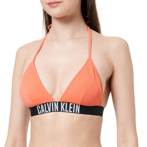 Image of Calvin Klein Women Triangle-RP Triangle, Pink (Dazzling Coral), XS