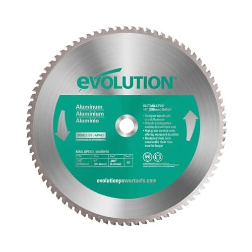 Image of Evolution Power Tools 14BLADEAL Power Tools Aluminium Carbide-Tipped Blade, 355 mm