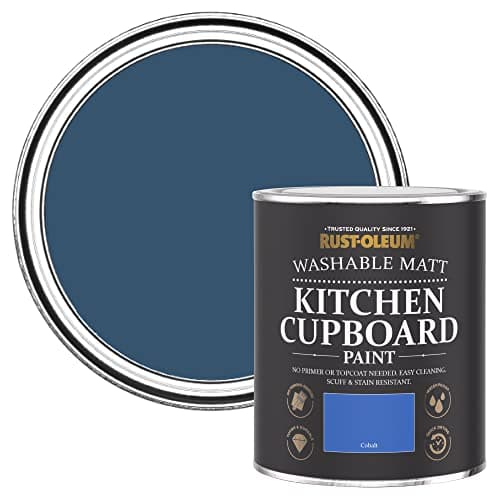 Image of Rust-Oleum Blue Kitchen Cupboard Paint in Matt Finish - Cobalt 750ml