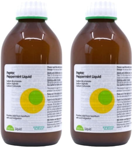 Image of 2 X Peptac Peppermint Liquid 500ml | Heartburn Reflux