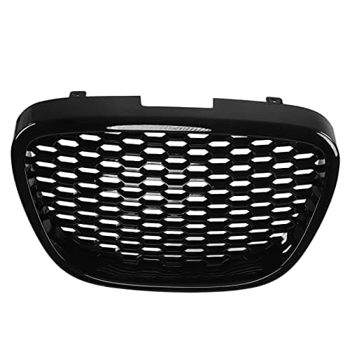 Image of grille & brush guards, Front Grille 1133007 Glossy Black Heatproof Bumper Mesh Grill Replacement assemblies,Front for Universal Fit Seat Altea Toledo for seat mk2 front grill