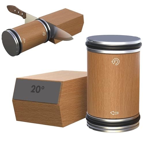 Image of Rolling Knife Sharpener for Kitchen Knives - Rolling Knife Sharpening - Knife Sharpener Tool Kit Offers Sharpening Stone - Birthday Gift for Women Men