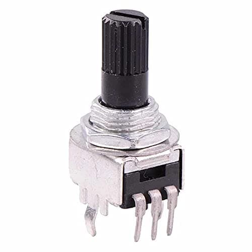 Image of 10 x 100K Linear 9mm Potentiometer Knurled 6mm Shaft (Pack of 10)