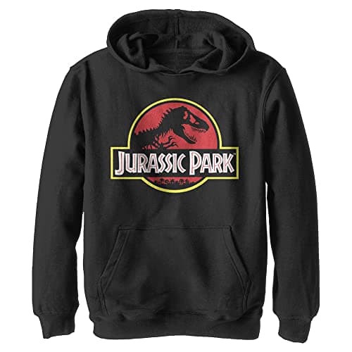 Image of Jurassic Park Kids Park Logo Youth Pullover Hoodie, Black, S