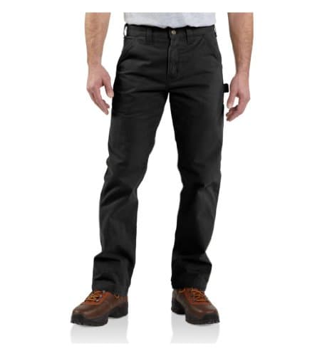 Image of Carhartt Workwear Men's B324 casual pants, Black, 36W 32L UK
