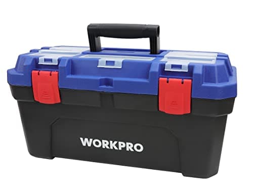 Image of WORKPRO Plastic Tool Box With Metal Latch 16" 410 39.5x23x23