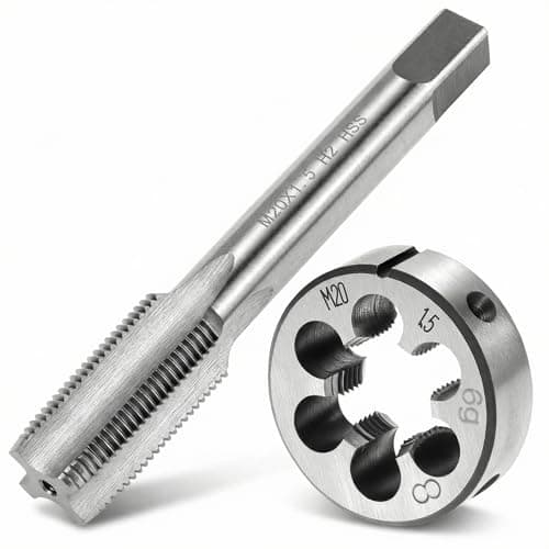 Image of QWORK® M20 x 1.5mm Metric Thread Tap, HSS Tap and Round Die Set