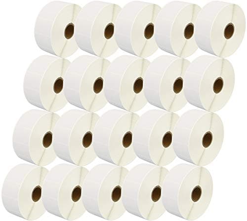 Image of 40,000 Zebra 38mm x 25mm Thermal Labels (2000 Labels per Roll) Compatible with Zebra Label Printers - 20 Rolls