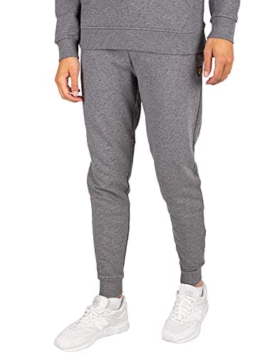 Image of Lyle & Scott Mens Skinny Cuff Sweat Pants Mid Grey XXL