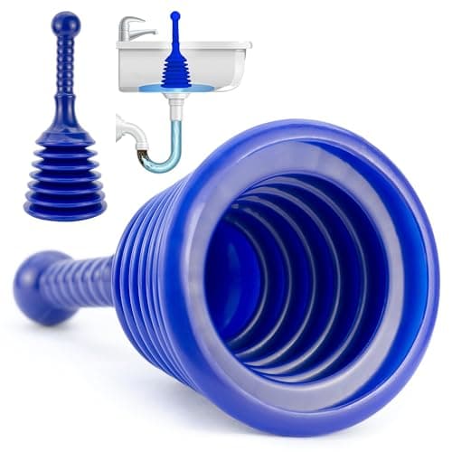 Image of Luigi's Plunger for Sinks and Drains - Sink Plunger for Bathrooms Kitchens Sinks Baths and Showers Unblocker - Shower Plungers for Unblocking - with Large Bellows