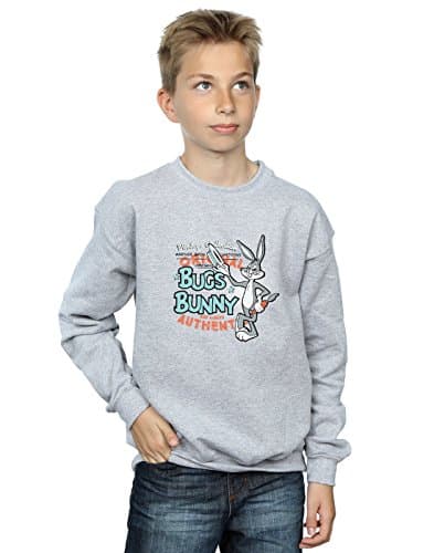 Image of LOONEY TUNES Boys Vintage Bugs Bunny Sweatshirt 7-8 Years Sport Grey