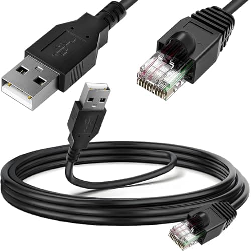 Image of HAAMNING7 USB to RJ50 Cable for APC USB Cord AP9827 BK500 BK500BLK 940-0127B 940-0127C 940-0127E USB to RJ50 10P10C Male Connector Control Cable, Data Scanner Cable(1.8m)