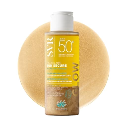 Image of SVR SUN SECURE GLOW Sun Water - Shimmering Body Oleo-Water Sunscreen for Hypersensitive Skin, SPF 50+, 100ml