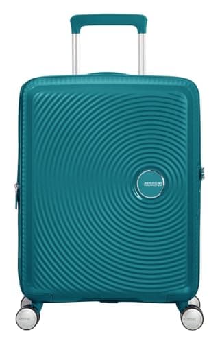 Image of American Tourister Soundbox - Hand Luggage Suitcase 55 x 40 x 20/23 cm - Hard Shell Trolley Suitable for EasyJet - Expandable, Light, 4 wheels & TSA Lock - 35.5/41 L - Green (Jade Green)