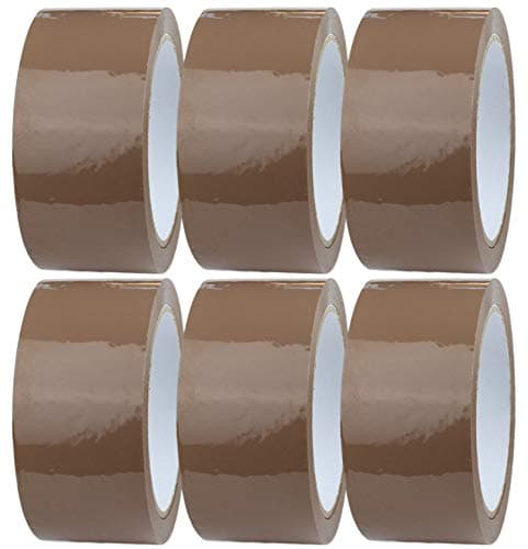Image of Crimson Starfish 6 x Brown Packaging Tape Rolls 48mm x 66m | Packaging Tape for Packing Parcels, Boxes, Postage, Moving House | Adhesive Parcel & Brown Packing Tape | Moving Out Essentials