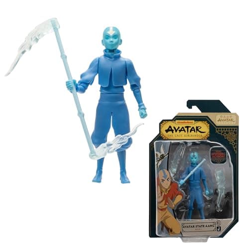 Image of Avatar: The Last Airbender Avatar Aang (Book One) - 4.5-Inch Scale Figure with Staff, Air Effects, and Battle Action