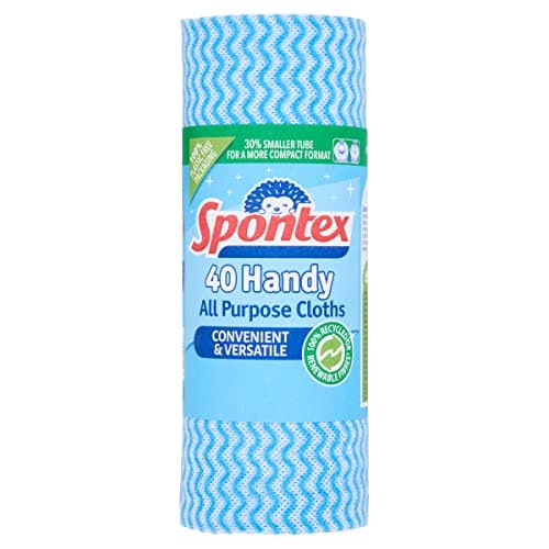 Image of Spontex 40 Handy All Purpose Cleaning Cloths on a Roll