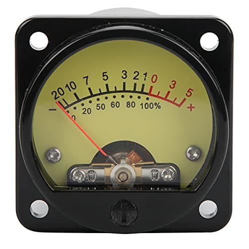 Image of ANKROYU 45mm Professional Audio VU Meter DB Level Indicator with High Precision Backlight for Power Amplifier Tube Stereo System ABS Material 12V Power Supply (TS-45-Y DC500UA)