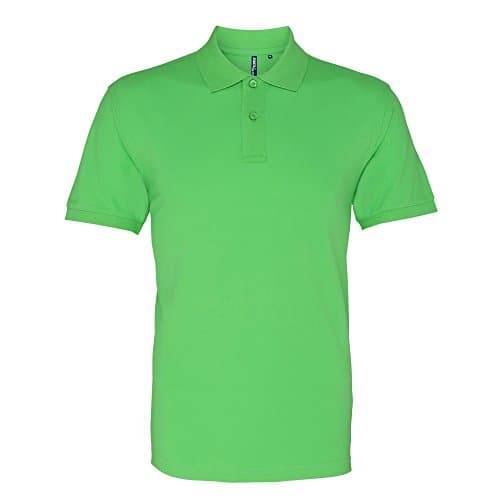 Image of Asquith & Fox Men's Asquith and Fox Men's Polo Short Sleeve Polo Shirt, Green (Lime 000), Large (Manufacturer Size:Large)
