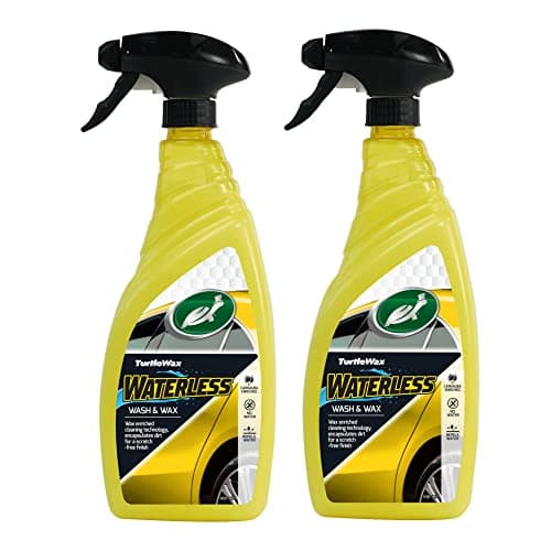 Image of Turtle Wax 53143 Wash & Wax Waterless Car Cleaning Spray - 1 Step Car Shampoo Without Water (2 x 750ml)