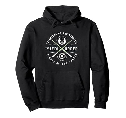 Image of Star Wars The Jedi Order Defenders of the Republic Pullover Hoodie, Adult Unisex, Black, X-Large