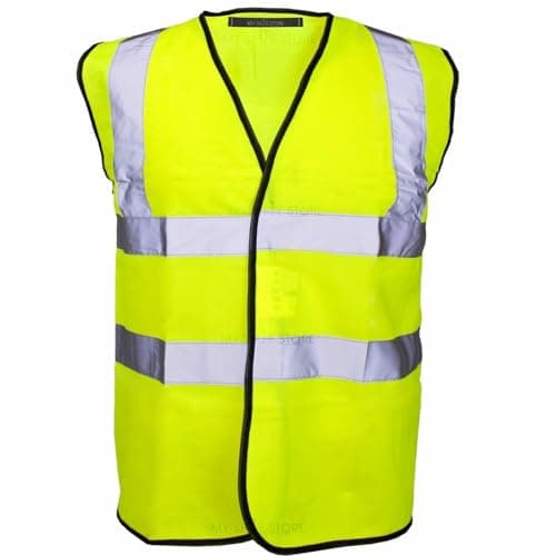 Image of MyShoeStore Hi Vis Vest Yellow & Orange Small to 6XL 2 Band & Brace (Yellow, XL)
