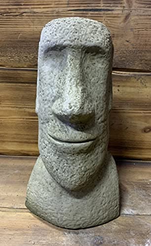 Image of J and L Stone Ornaments STONE GARDEN EASTER ISLAND HEAD / MOAI / TIKI CONCRETE ORNAMENT