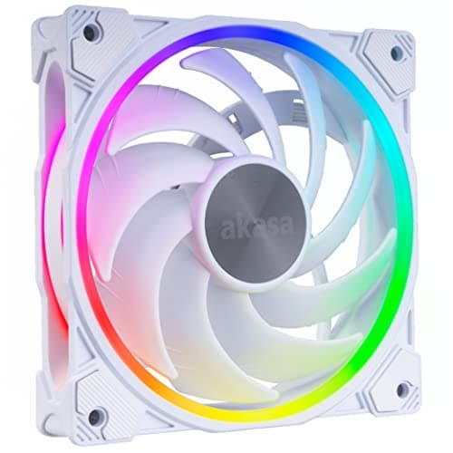 Image of Akasa SOHO AR Dawn Edition, ARGB 120mm Silent Case Fan, 4-Pin PWM PC Cooling Fan, 5V Motherboard Sync, Heatsink & Radiator Modes, White, AK-FN108-WH