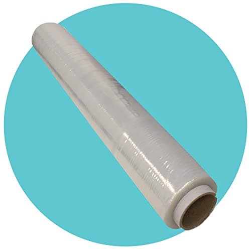 Image of Triplast 400mm Clear Pallet Stretch Wrap - Standard Core, 17mu Thick - Plastic Shrink Wrap & Industrial Cling Film for Removals & Warehouse Packaging Use (1 Roll)