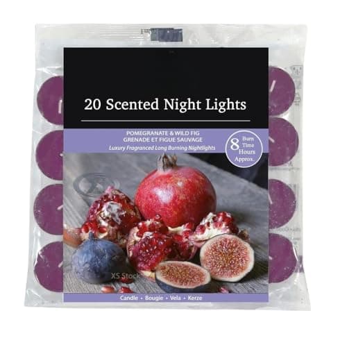 Image of PHG Fresh Quality Scented Tealight Candles with 8 Hour Burn Time | Long-Lasting Set | Fancy Home Decoration (Pomegranate & Wild Fig)