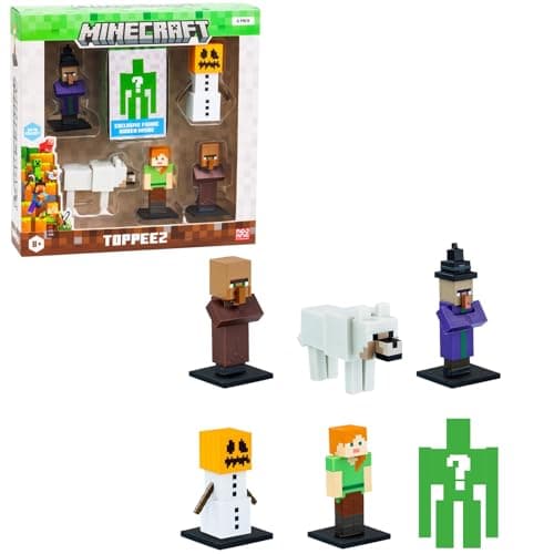 Image of BANDAI Minecraft - Pack of 6 Collectable Figures - Box of 6 Small Figures Including 1 Secret - Video Game and Minecraft Movie - Toy from 8 Years - PMM2060